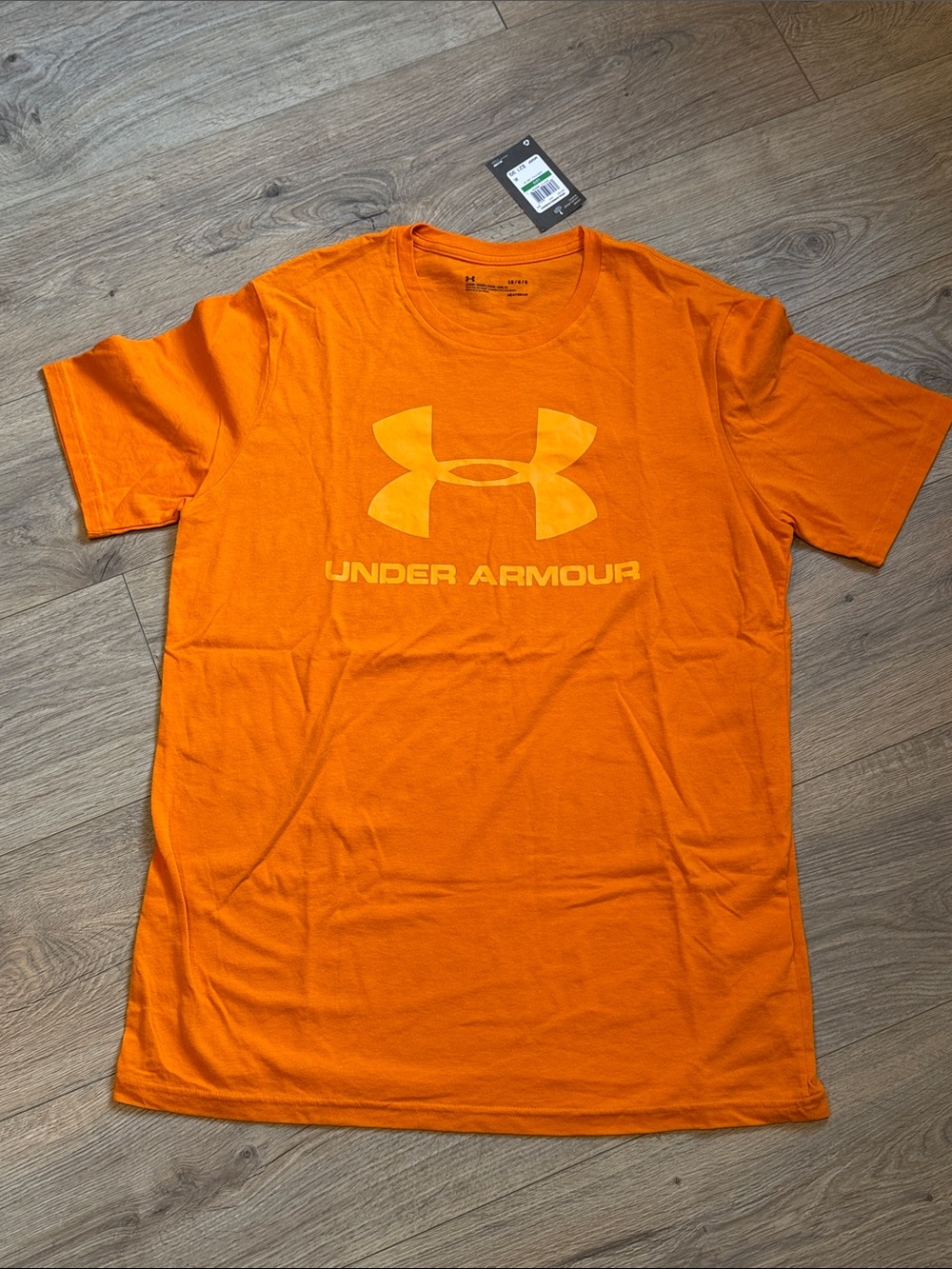 UNDER ARMOUR Heatgear Loose Fit Orange Short Sleeve Tee Size Large